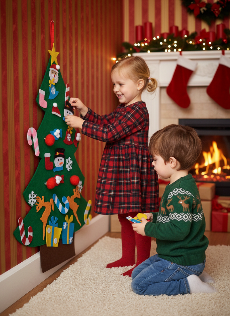 DIY kerstboom voor kinderen